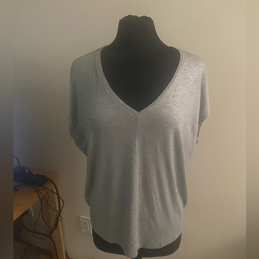 WHBM Jetsetter Tee Shirt in Metallica Silver